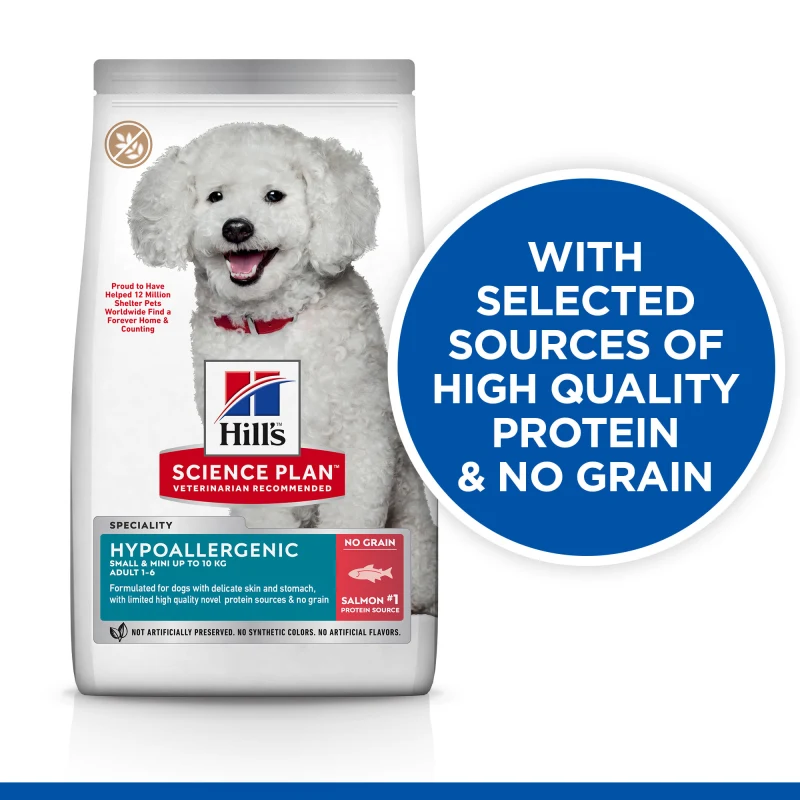 Hills Science Plan Adult Small & Mini Grain Free Hypoallergenic Salmon