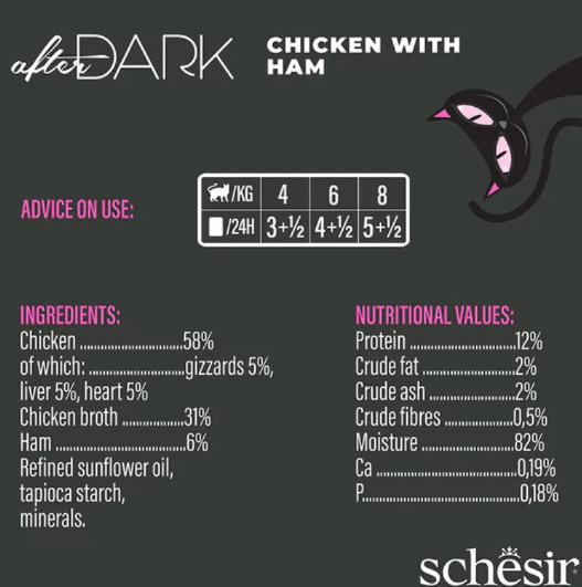 SCHESIR AFTER DARK CHICKEN WITH HAM IN BROTH IN CAN 80G - Image 2