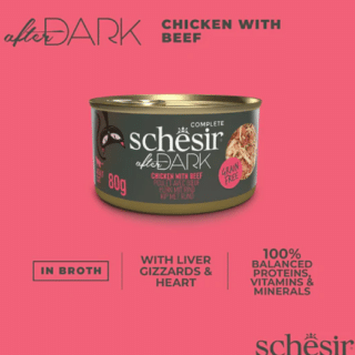 SCHESIR AFTER DARK CHICKEN WITH BEEF IN BROTH IN CAN 80G