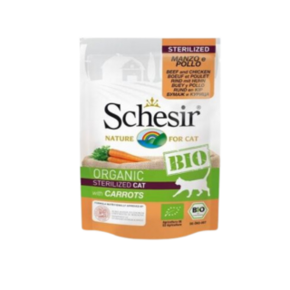 Schesir Bio Cat Sterilized Beef – Chicken – Carrot
