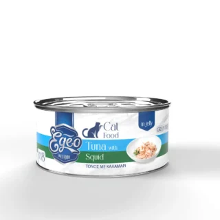 Egeo Cat Adult Wet Food Tuna Squid in jelly 85g