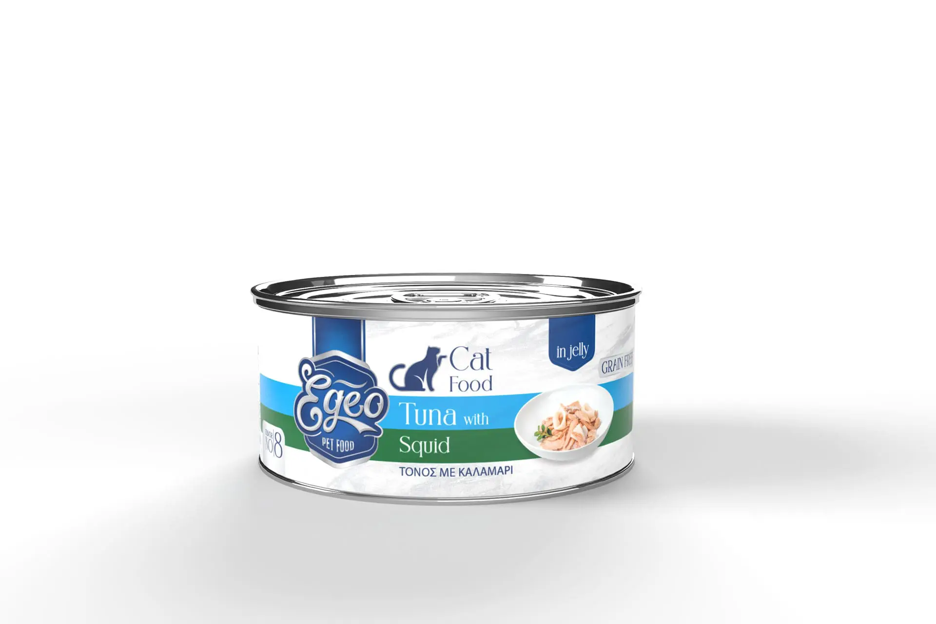 Egeo Cat Adult Wet Food Tuna Squid in jelly 85g