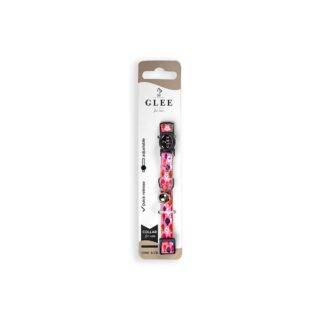 GLEE COLLARS WITH WEBBING TAPE, PLASTIC CLASP AND AND BELL PINK FISHES 10mm x 30cm