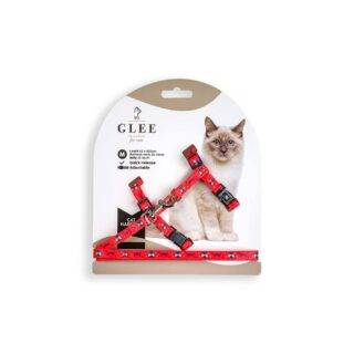 GLEE HARNESS WITH LEASH, MEOW MEDIUM