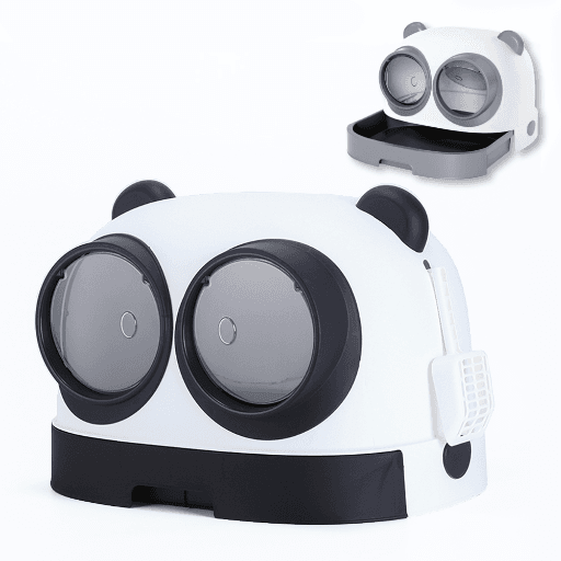 GLEE LITTER BOX CHLOE BLACK – WHITE L54.1 x W43.7 x H38.9cm