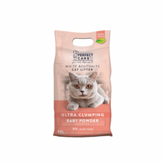 PERFECT CARE CAT LITTER BENTONITE BABY POWDER 10L